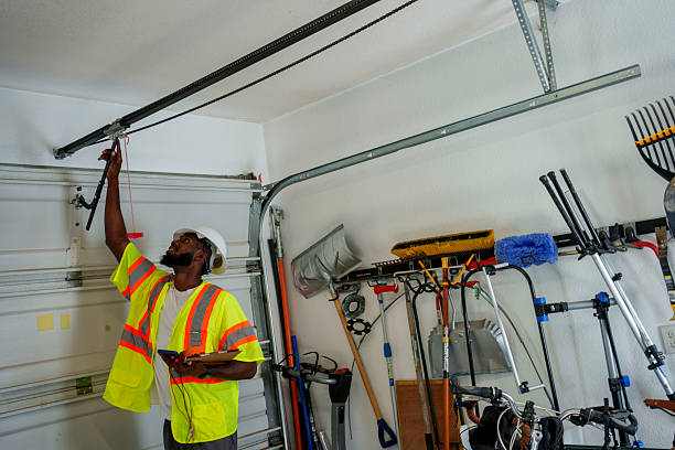 Professional Garage Door Panel Replacement technician working in Lisbon Falls, ME
